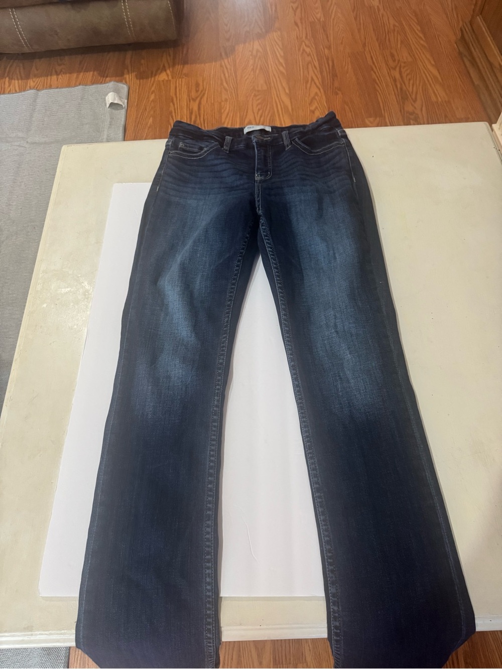 BKE Women’s Dark Wash Boot Cut Jeans - Blue